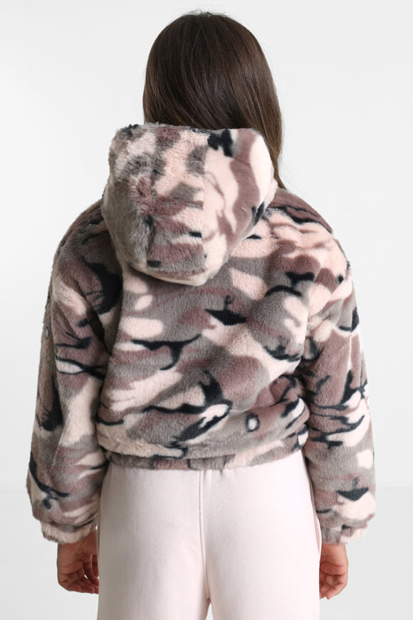 Veste en fourrure synthétique - Camouflage Rose