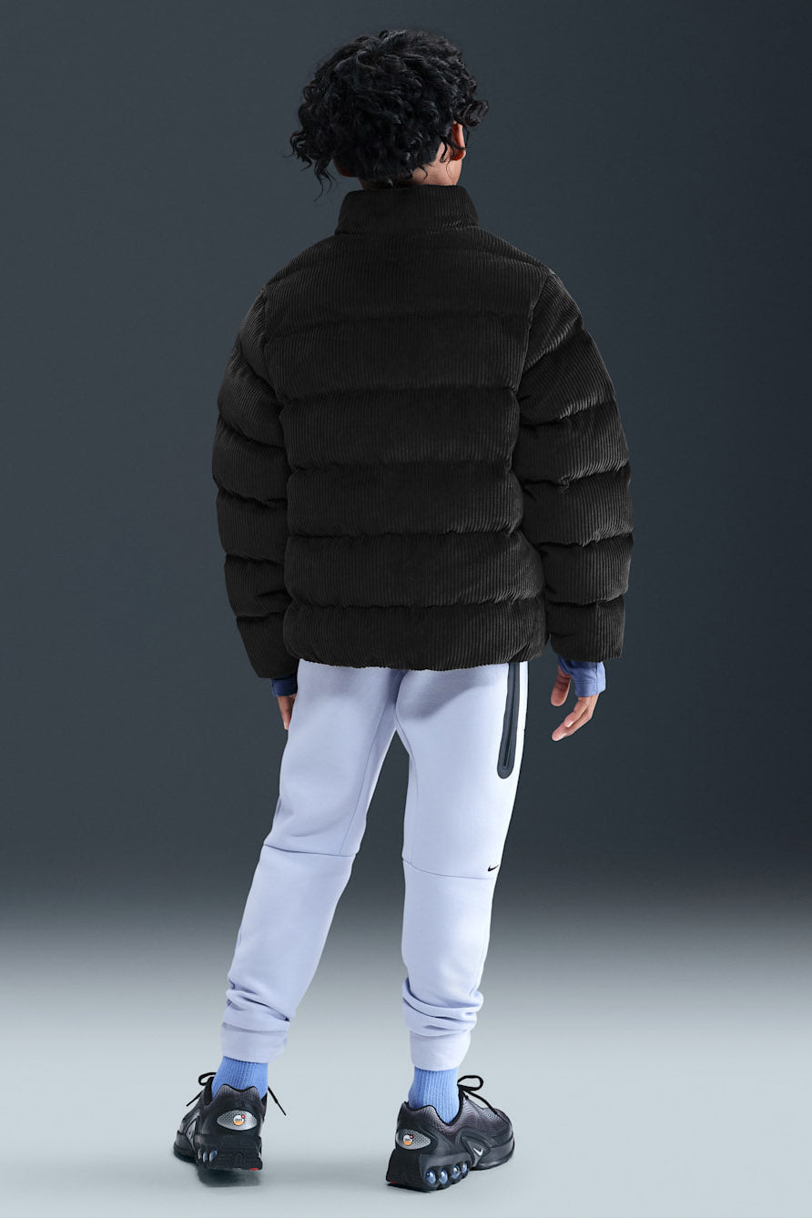 Veste matelassée en velours côtelé - Black