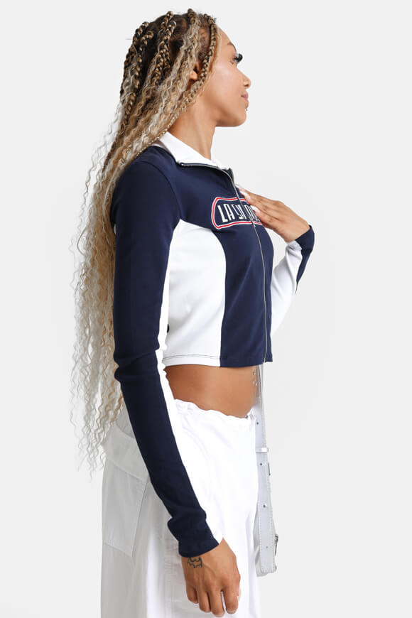 Giacca in felpa - navy + bianco