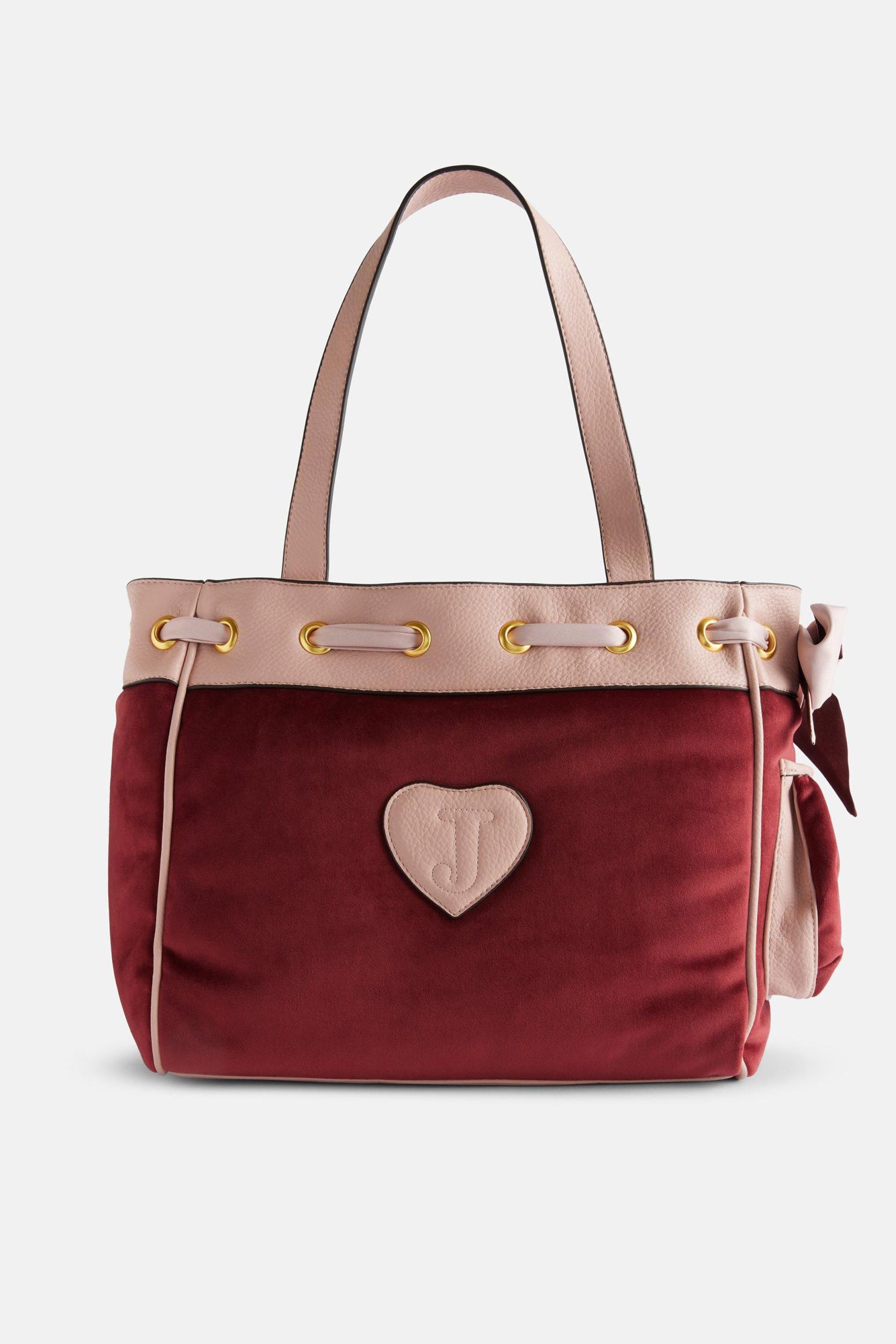Daydreamer velvet shopper - Red + Pink