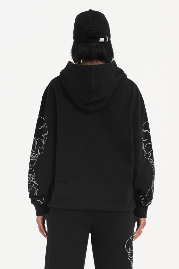 Crystal Skull Kapuzensweatjacke - Black
