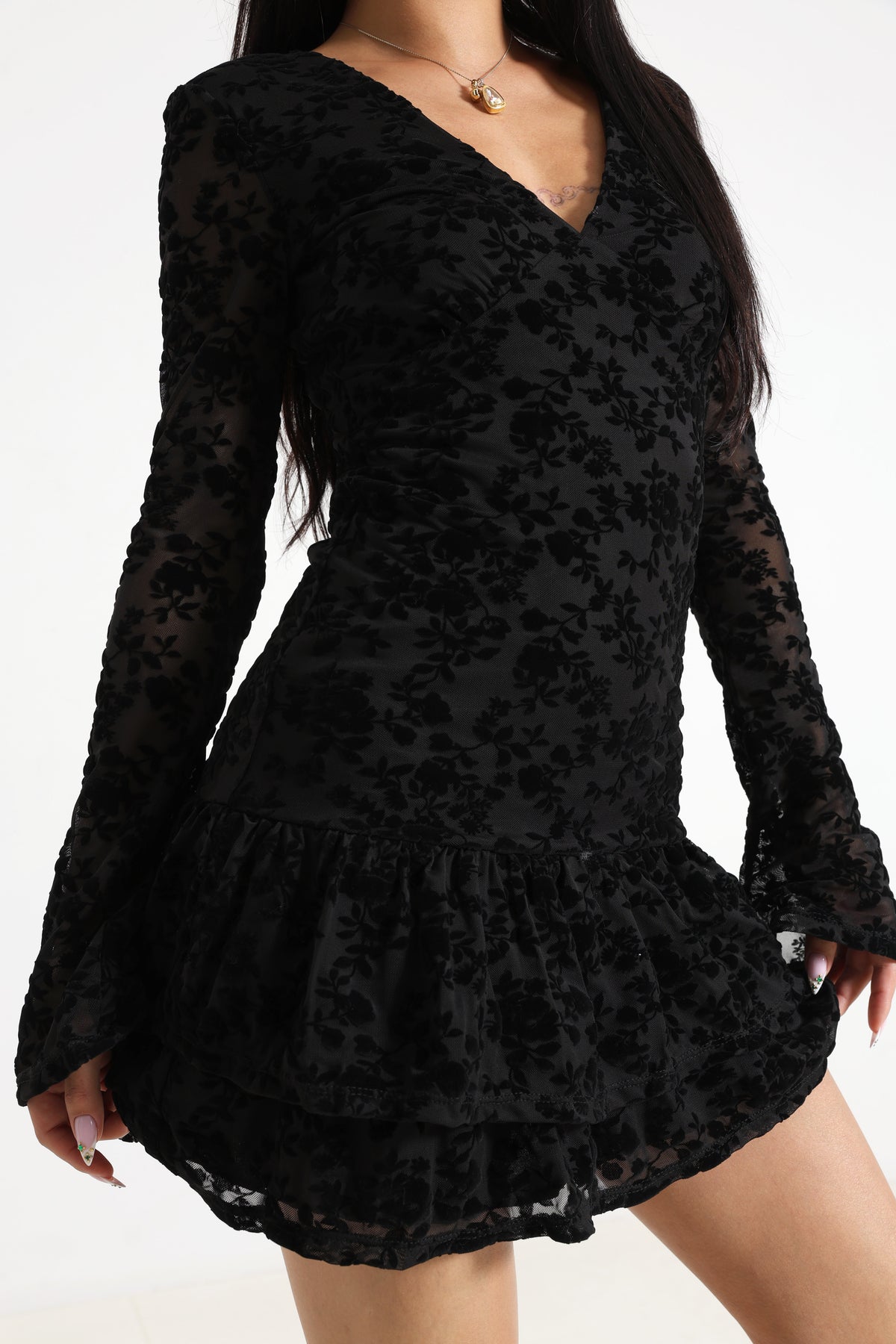 Mesh Minikleid - Black