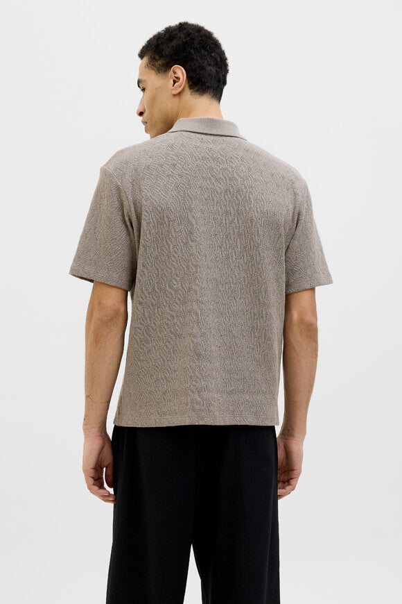 JPRBLATRENT Strick Poloshirt - Greige