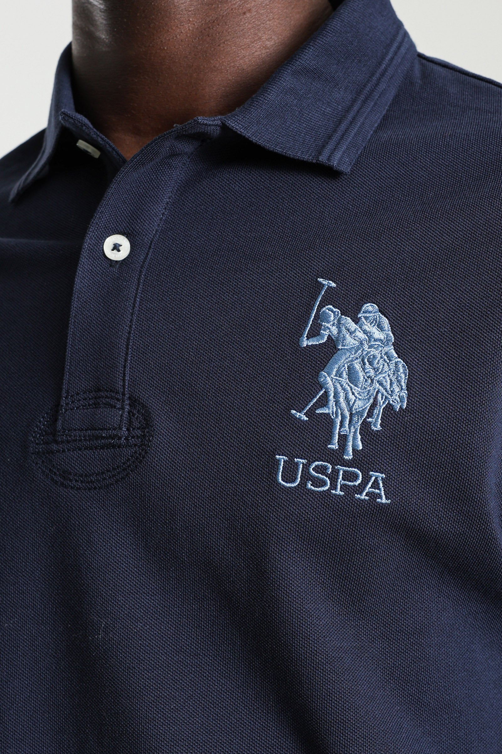 Farid Poloshirt - Navy + Light Blue