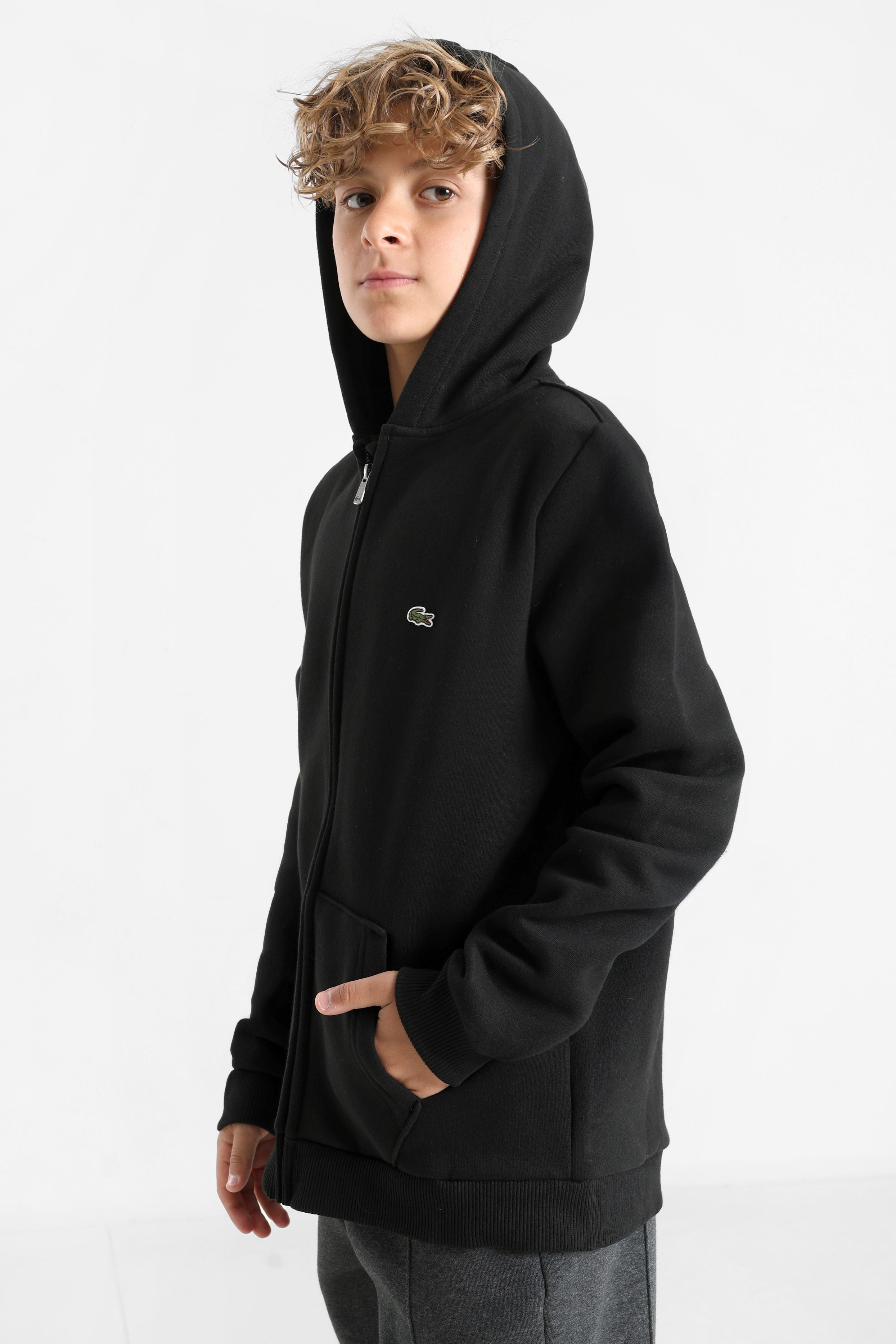 Kapuzensweatjacke - Black