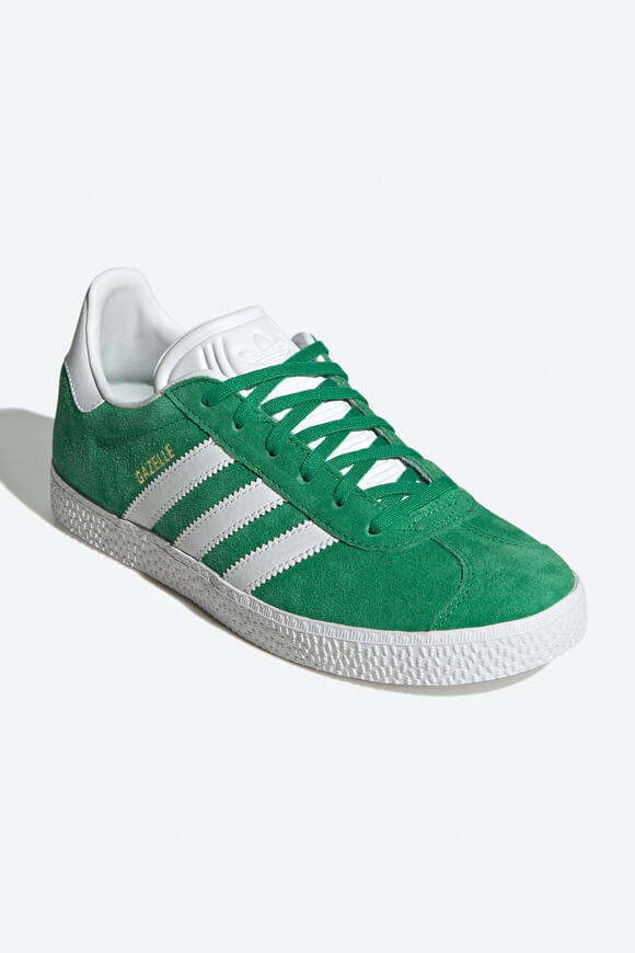 Gazelle Sneaker - Green + Footwear White + Gold Metallic