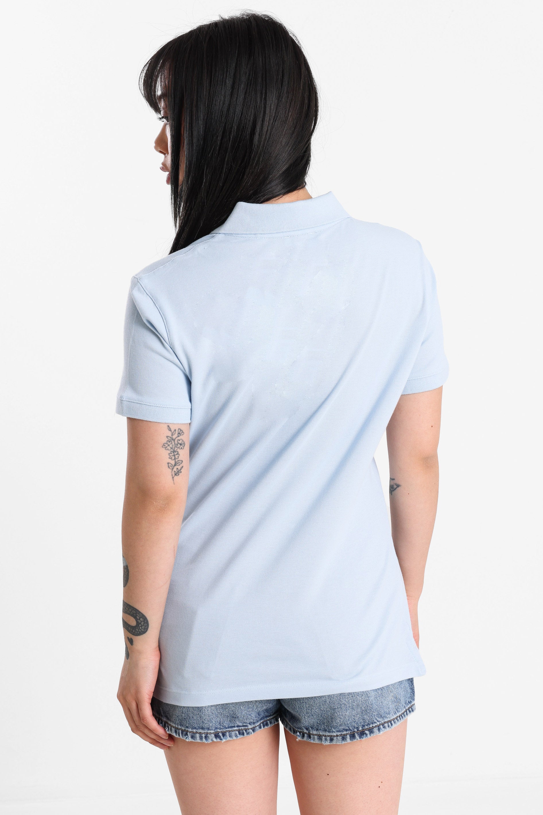 Poloshirt - Light Blue + Black