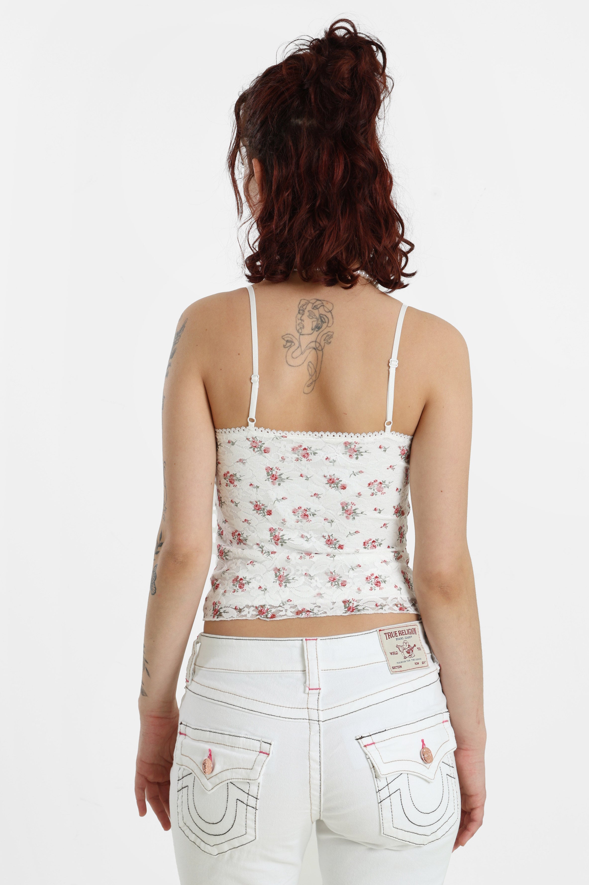 Crop Spitzentop - Offwhite