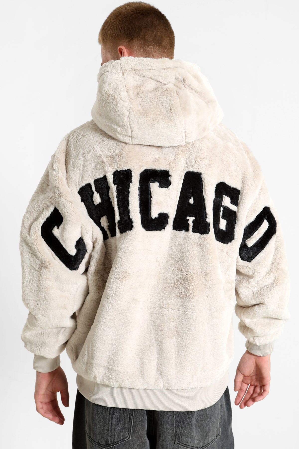 Kunstpelzjacke - Beige
