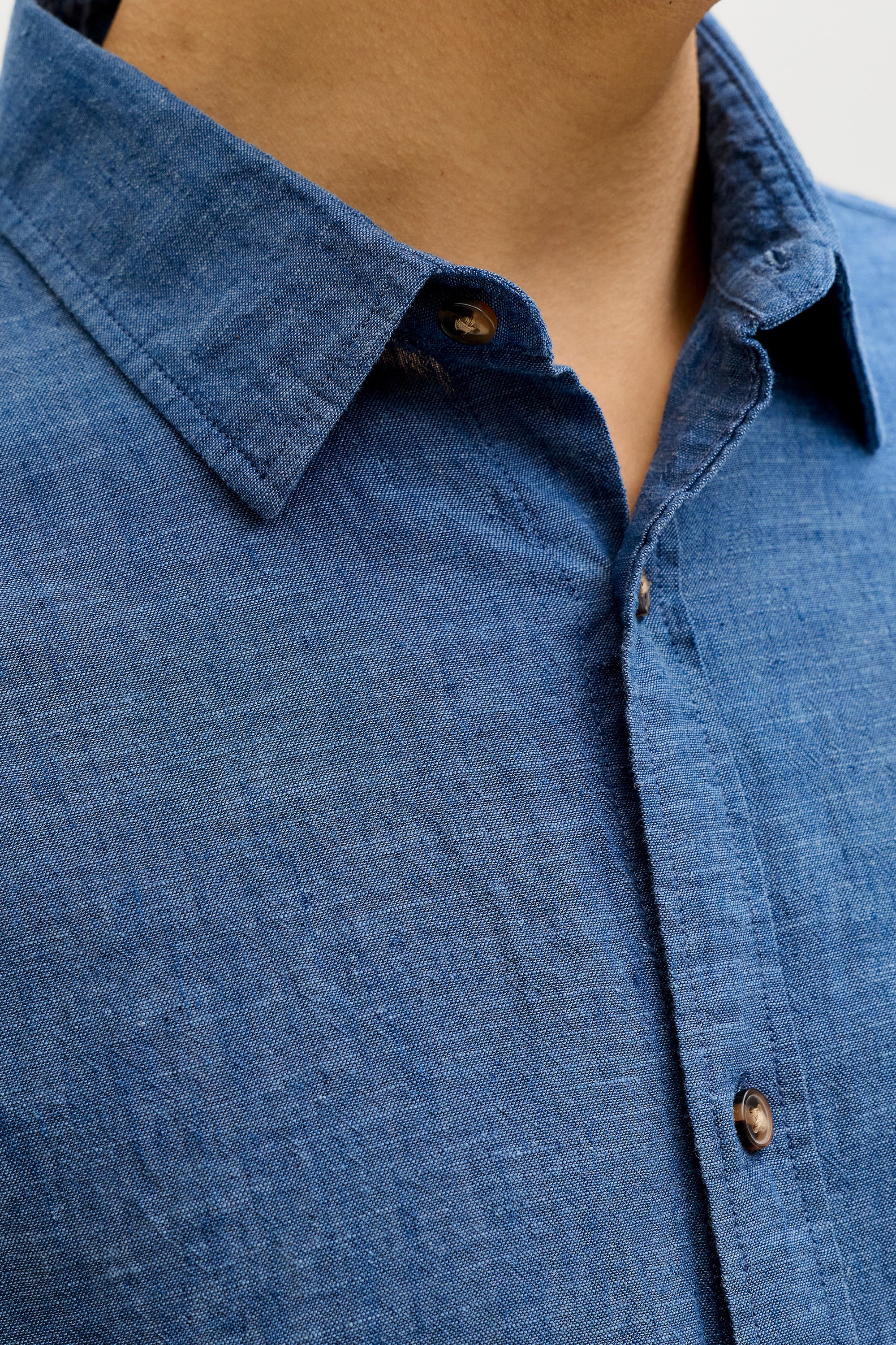 JJESUMMER Leinenhemd - Navy Blazer