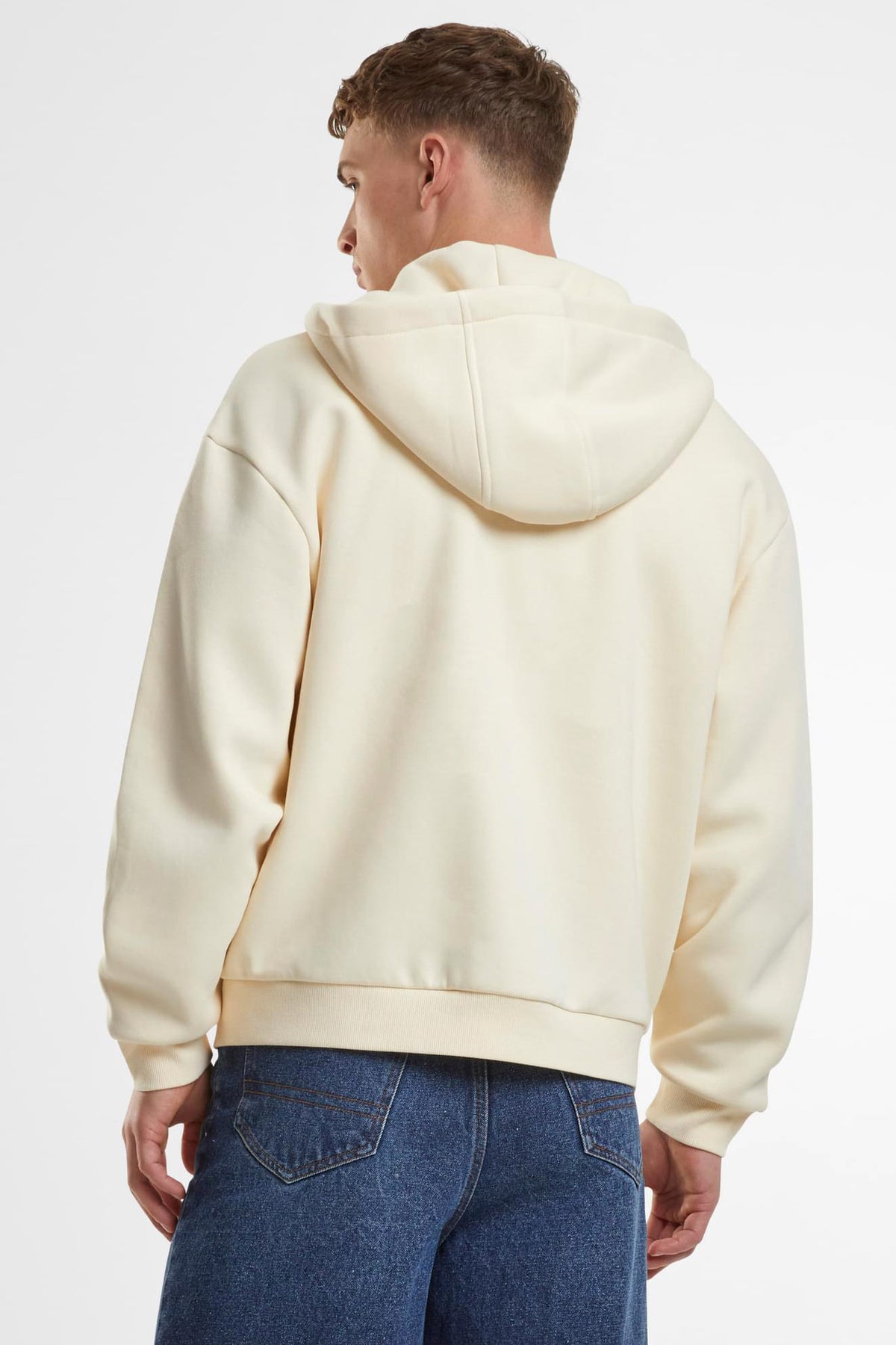 Fluffy Kapuzensweatjacke - Whitesand