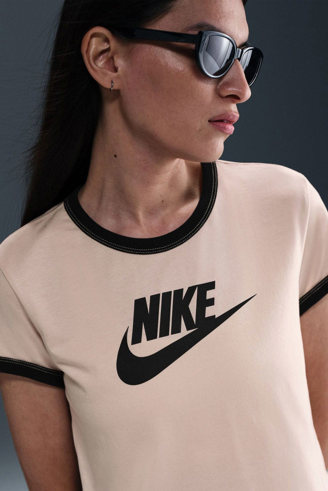 Cropped ringer t-shirt - Sanddrift