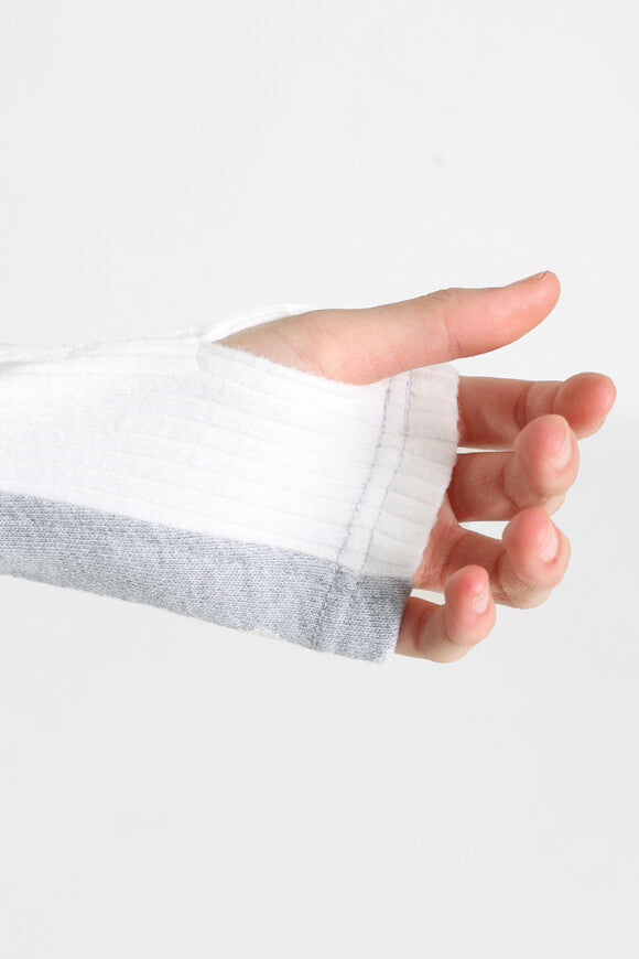 Crop Sweatjacke - Grau meliert