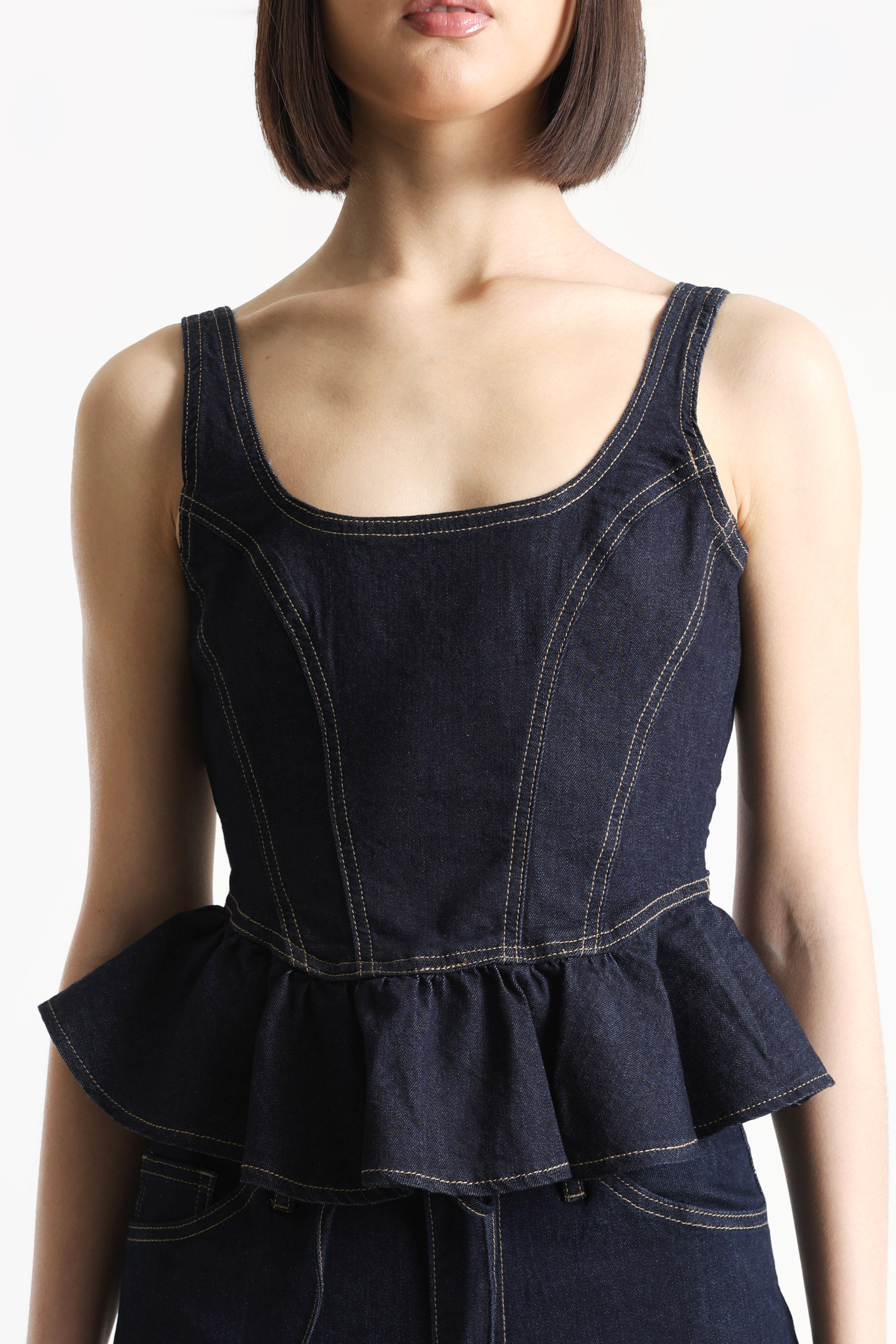 Jeans Top - Dunkelblau