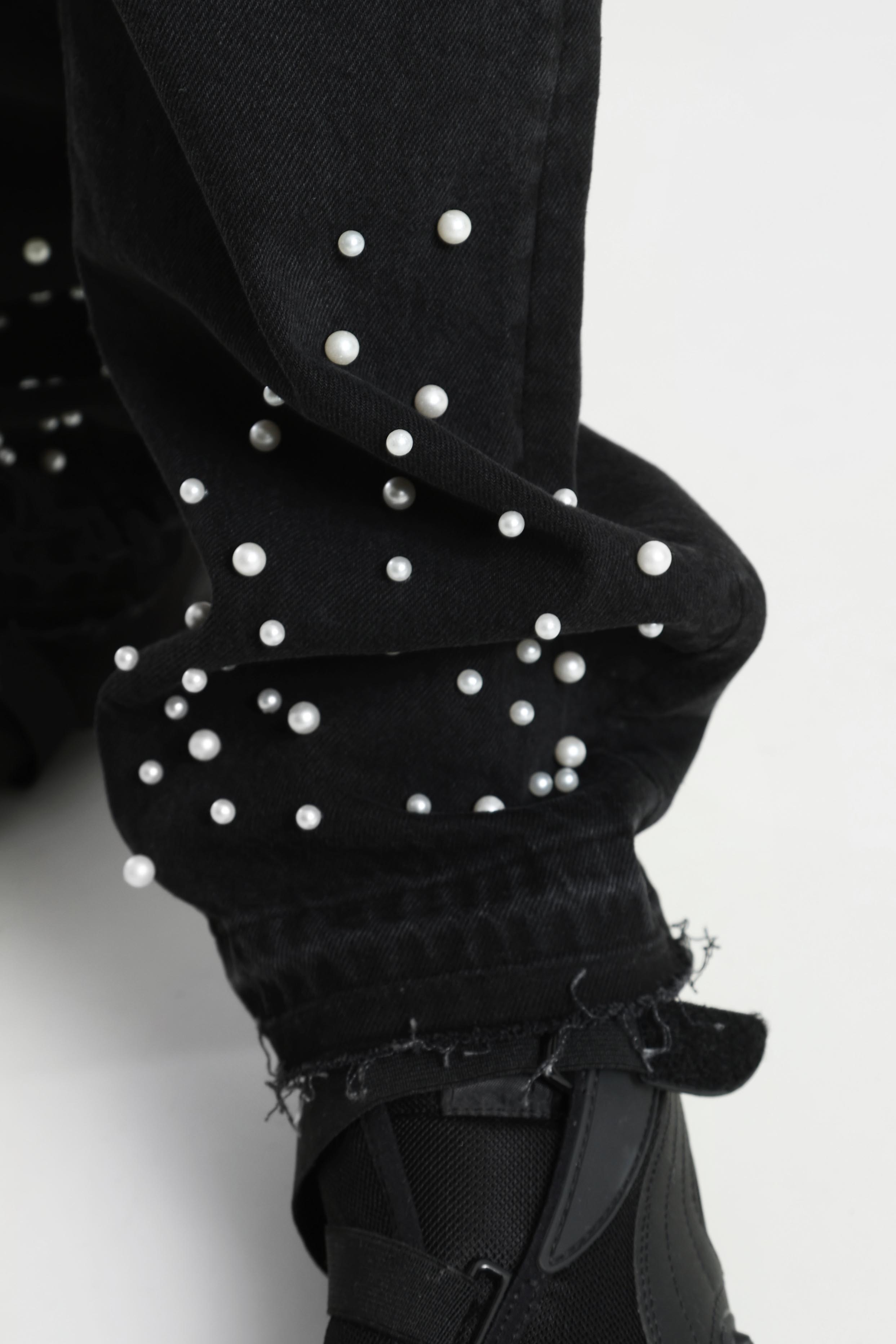 Loose fit jeans - Black denim