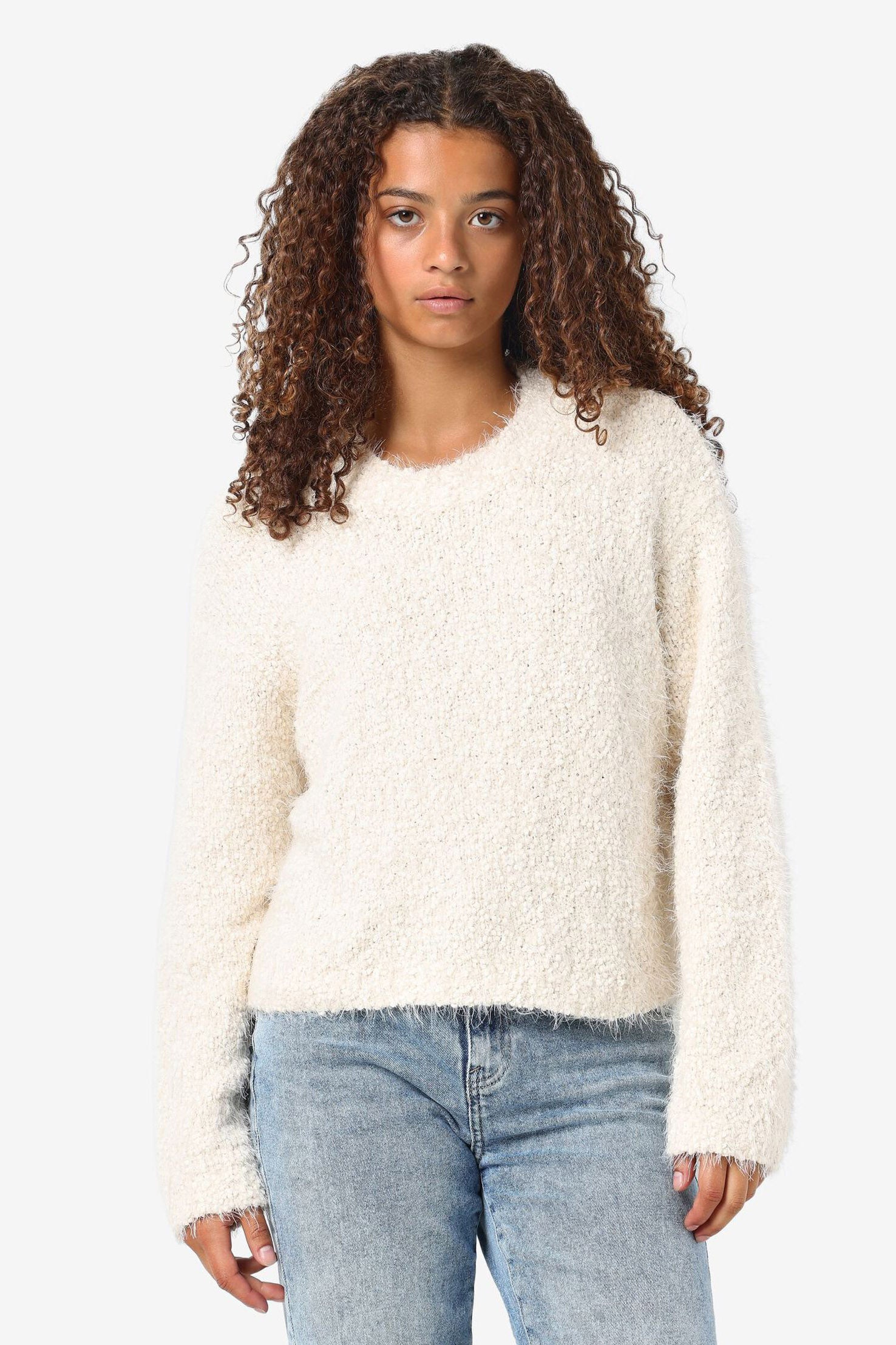 NMSASSY Maglia oversize in bouclé - Zabaione