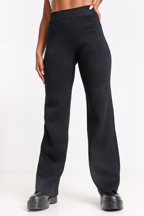 Wide Leg pantalon en tricot - Noir