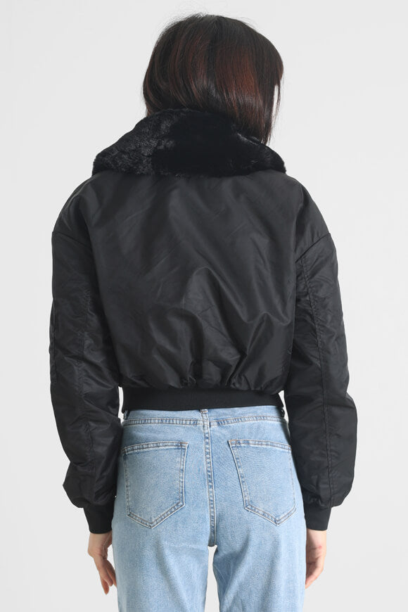 Short bomber jacket - Black