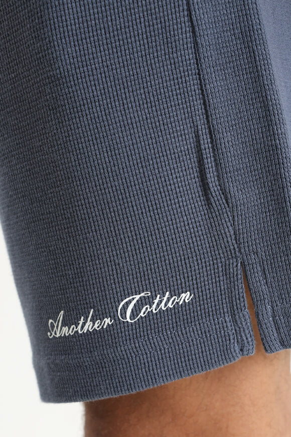 Shorts aus Waffelstoff - Vintage Blue
