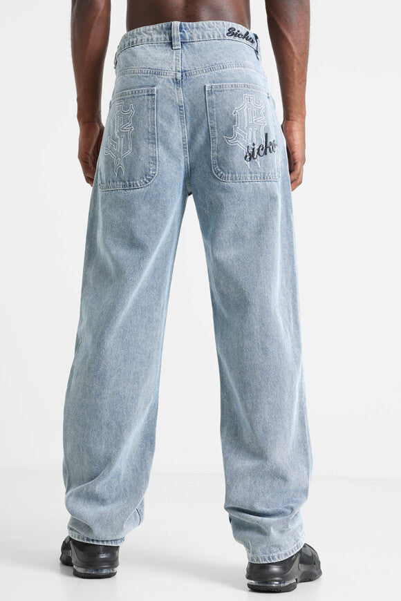 Straight Fit Jeans - Blue Denim