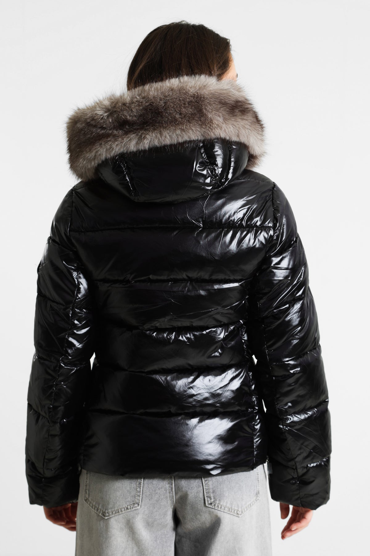 Pufferjacke in Glanz-Optik
