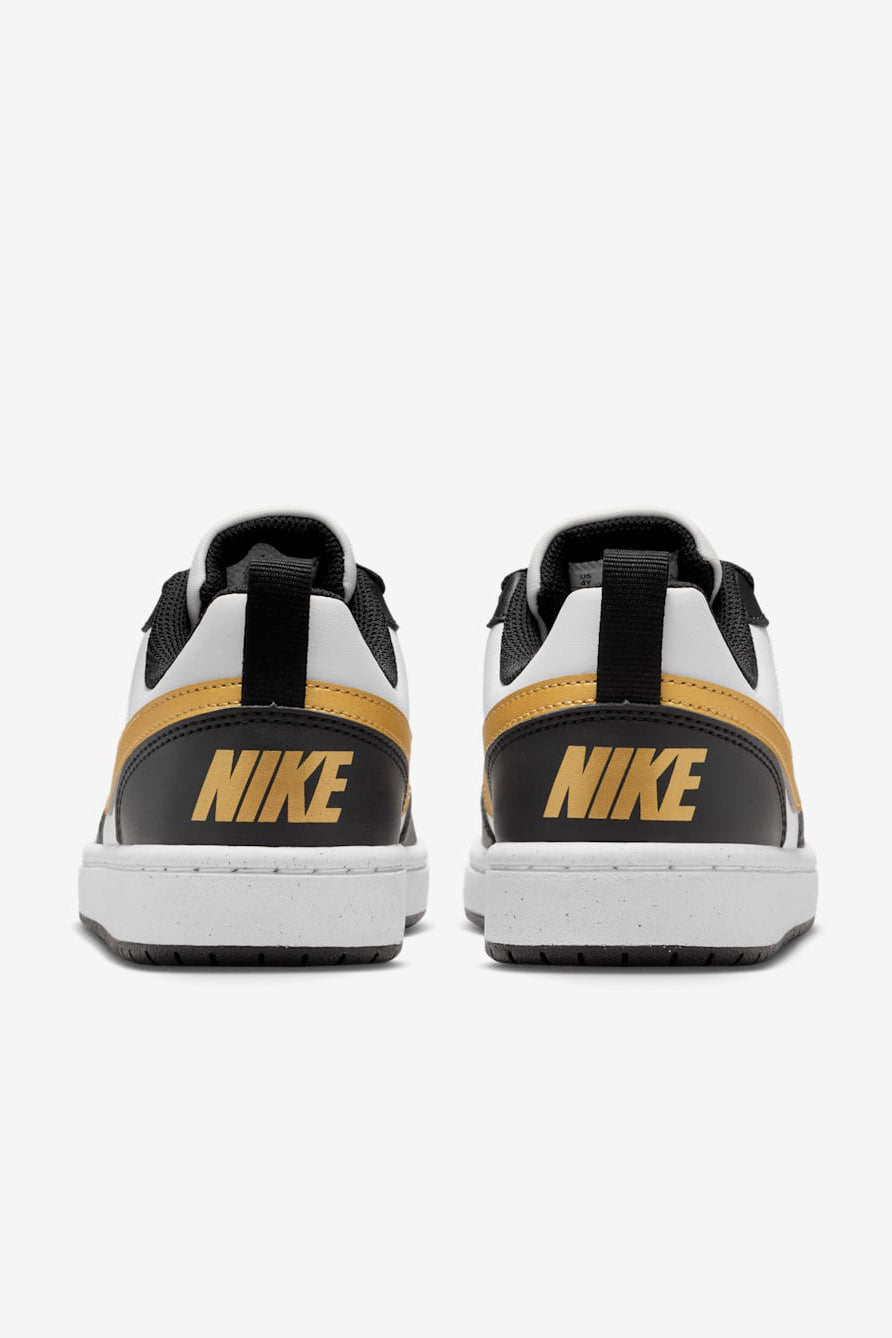 Court Borough 2 Recraft Sneaker - White + Black + Metallic Gold