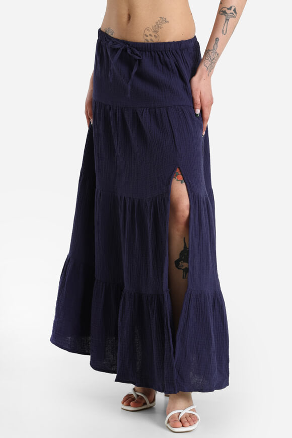 Musselin Maxirock - Marineblau