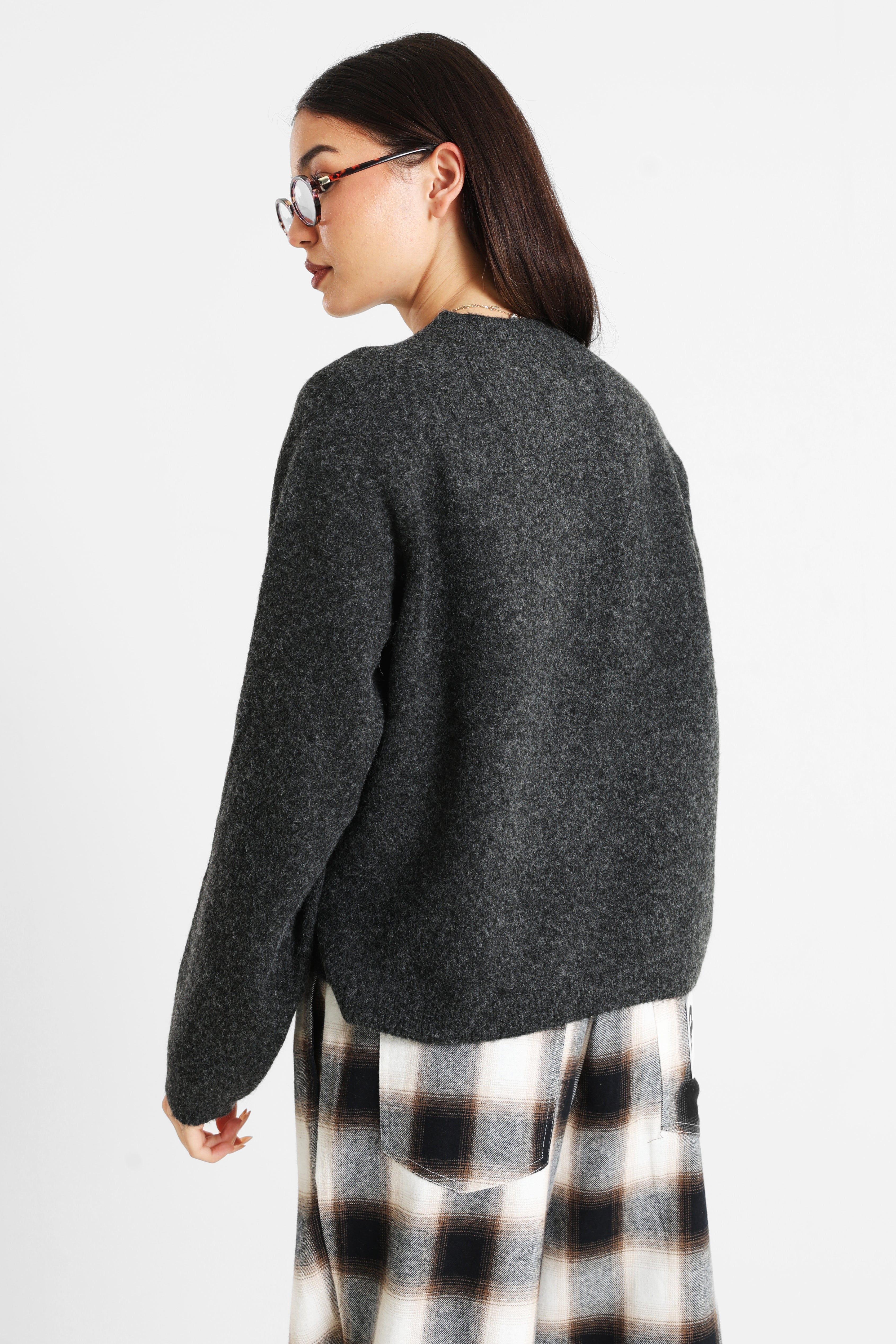 ONLPIEMONTE Cardigan - Dark Grey Melange