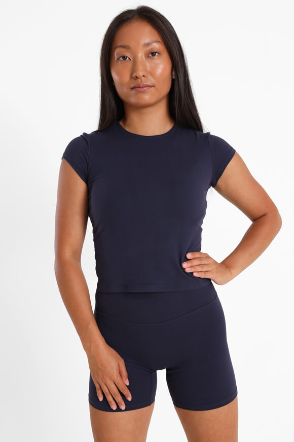 T-shirt crop - bleu marine