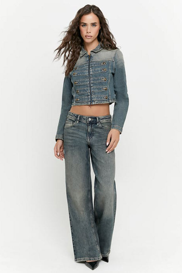 Veste courte en jean - Blue Washed