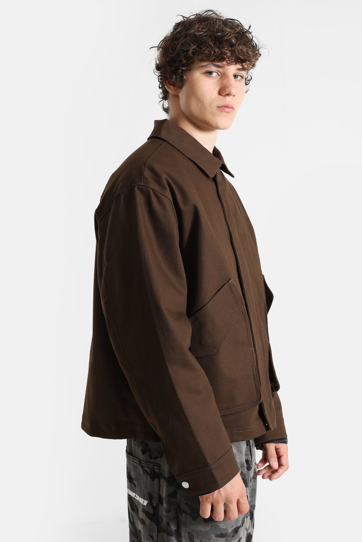 Leichte 2-in-1-Jacke - Coffee