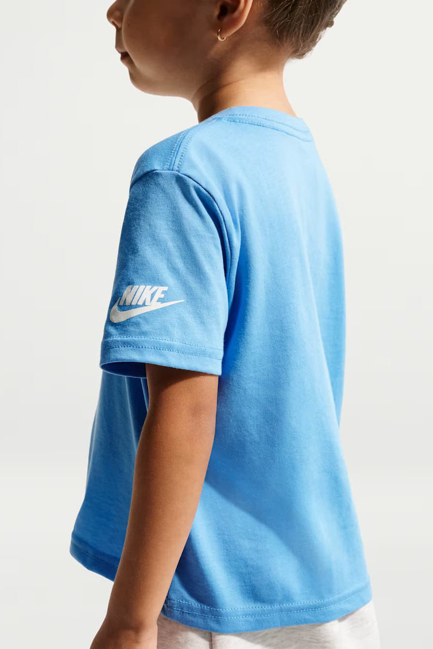 Kids T-Shirt - University Blue + White