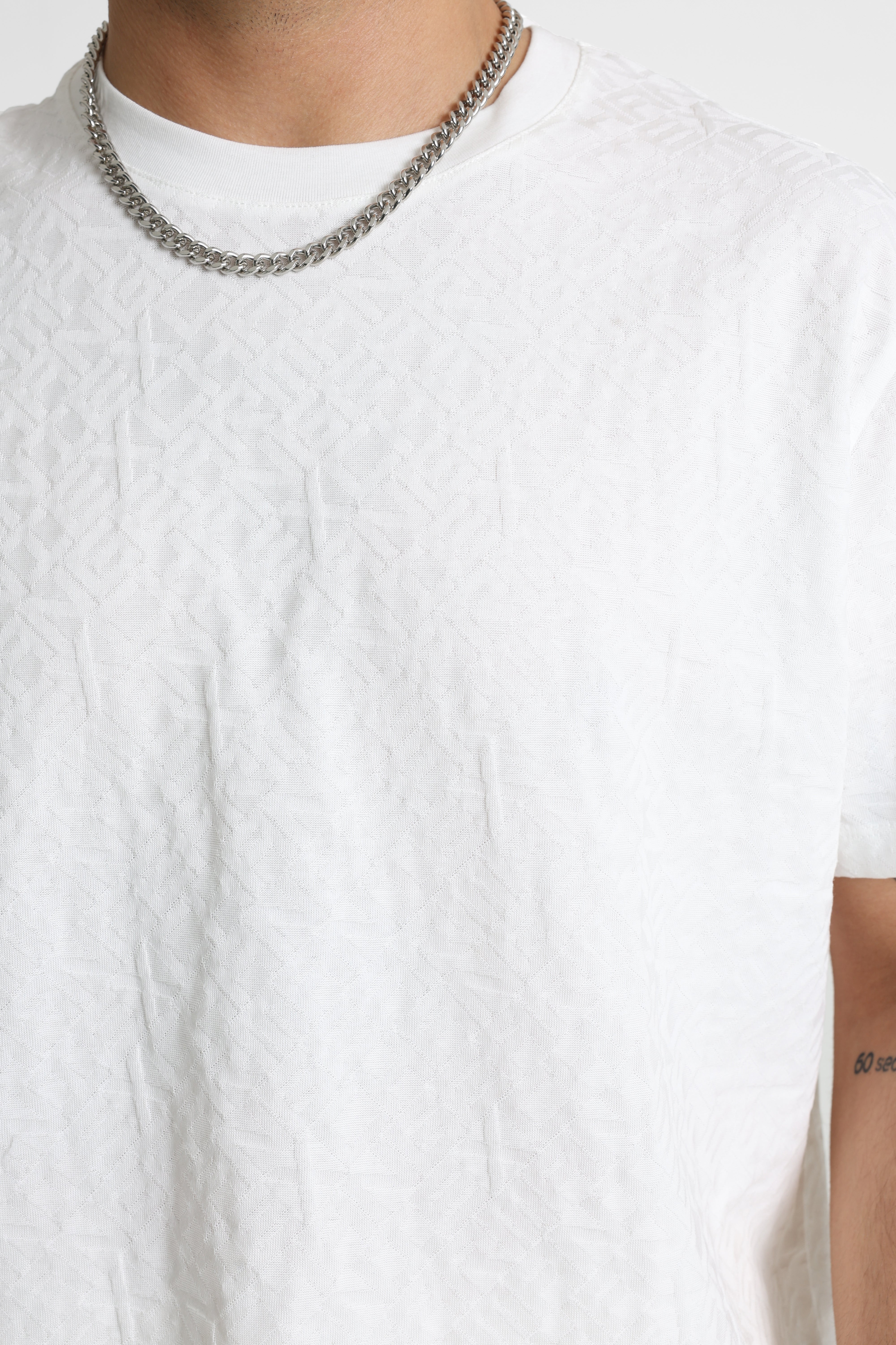 Structured fabric T-shirt - White All Over Big