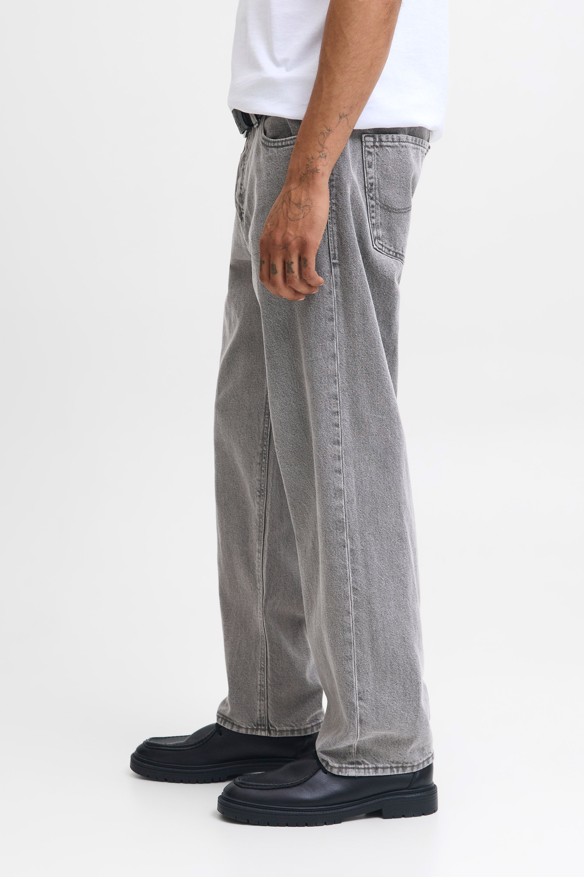JJIEDDIE loose fit jeans L32 - Grey Demin