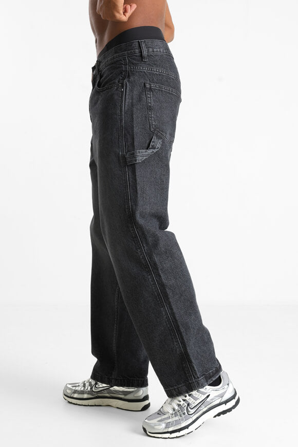 Worker Baggy Fit Jeans - Black Washed