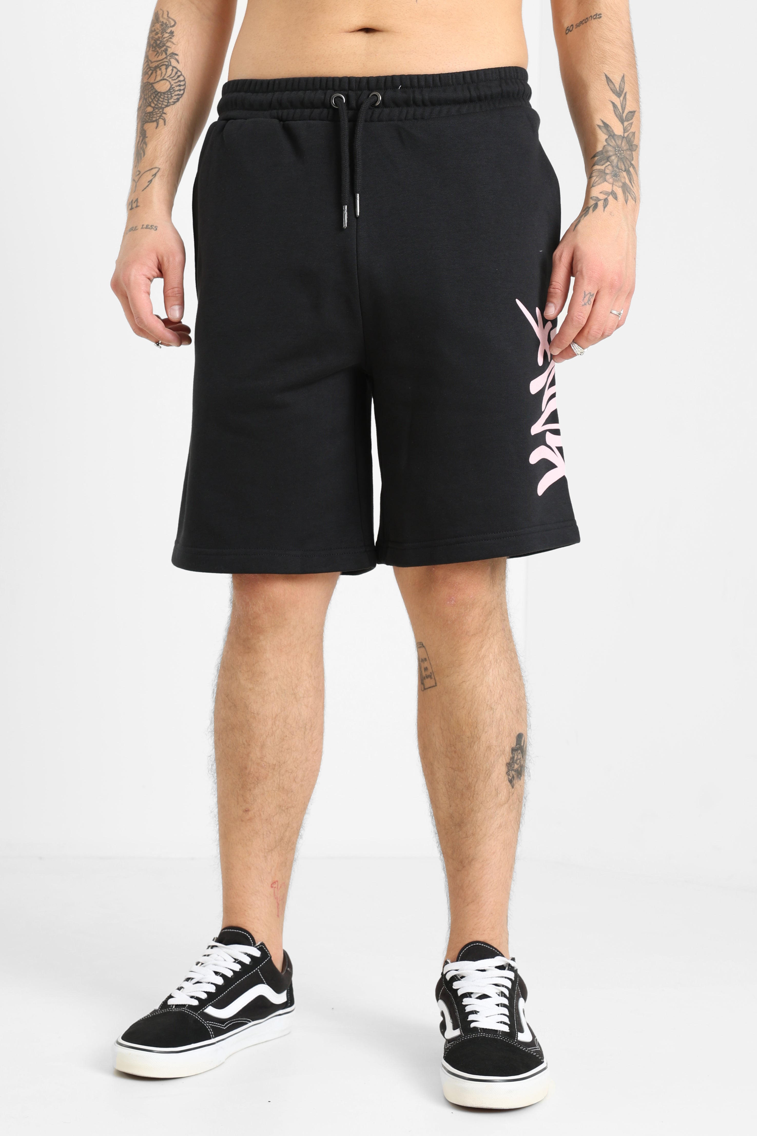 Sweatshorts - Black + Pink