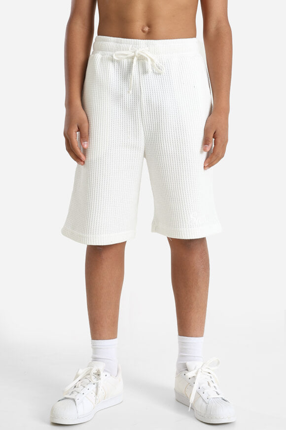 Shorts mit Waffelstruktur - Offwhite