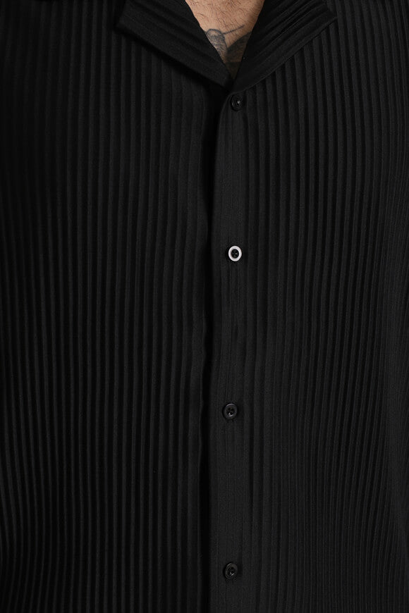 Camicia a pieghe - Nero