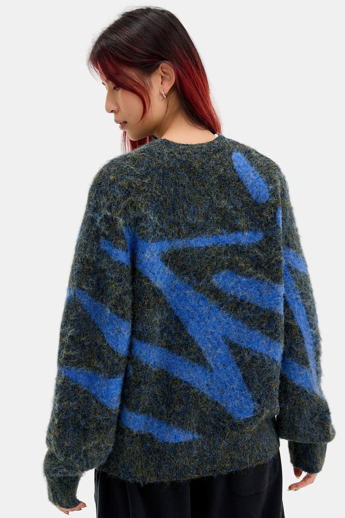 Pull en tricot poilu