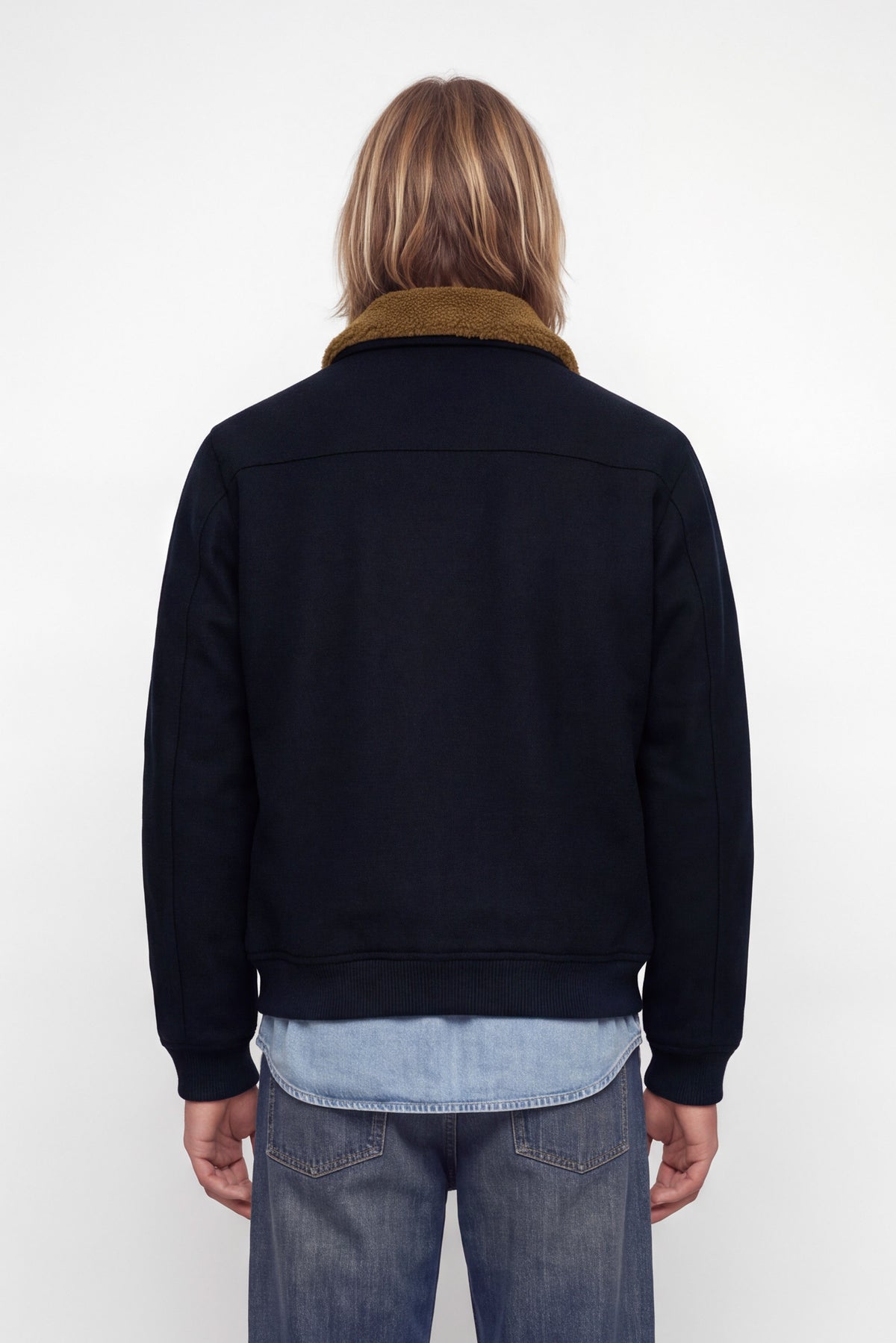 JPRBLUMELVIN veste bomber en laine - Dark Navy