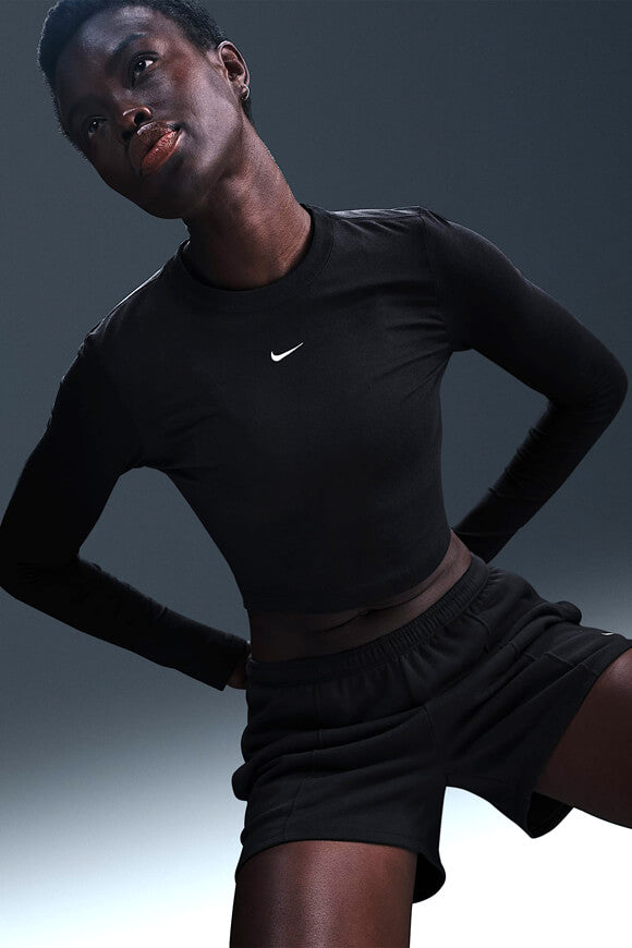 Crop Langarmshirt - Black