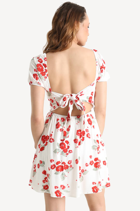 Mini abito con pantaloncini interni - Ecru