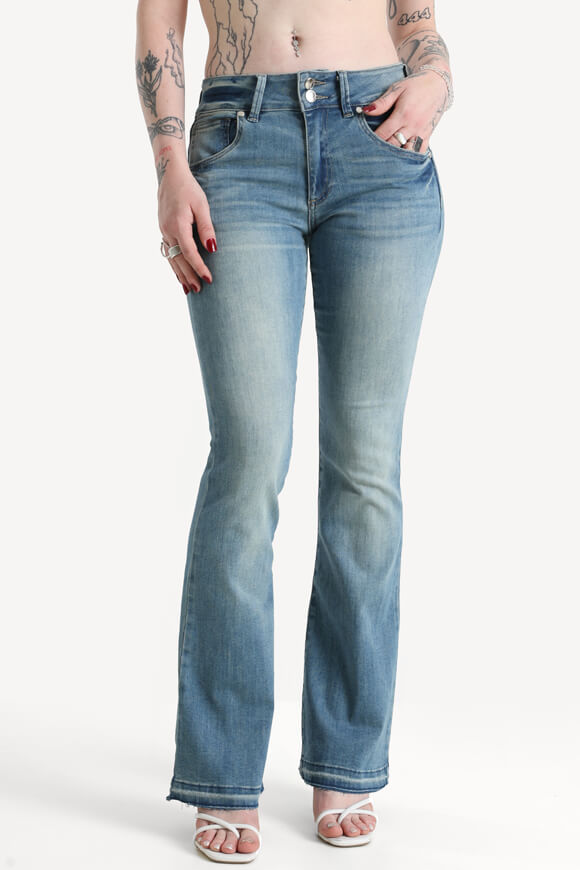 Flare Jeans - Gewaschen Blau