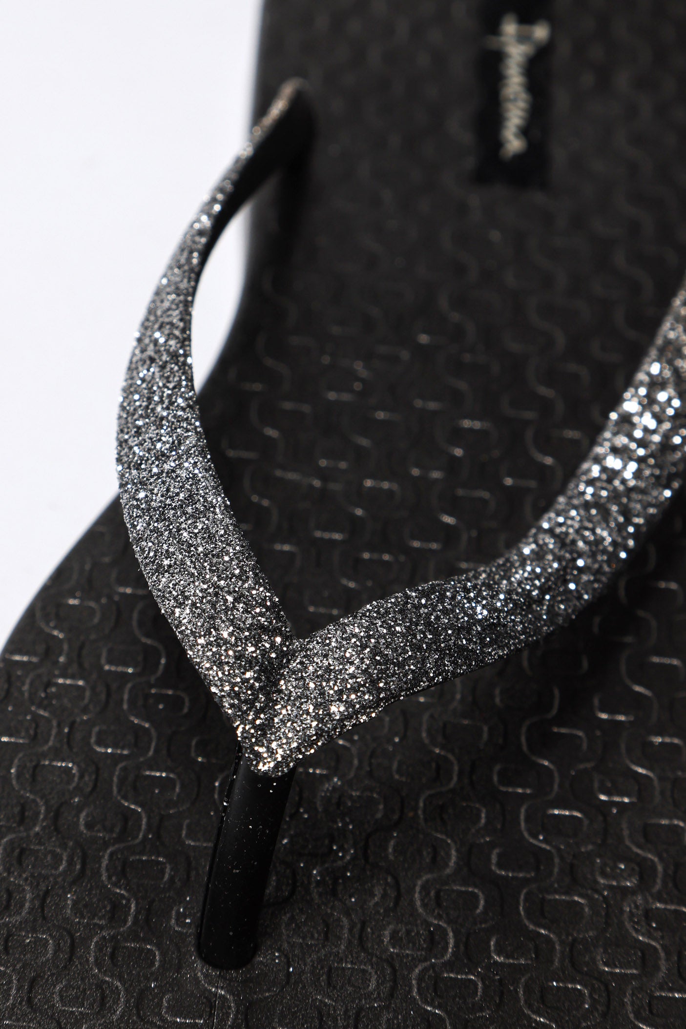 Flip Flops - Metallic Black + Glitter