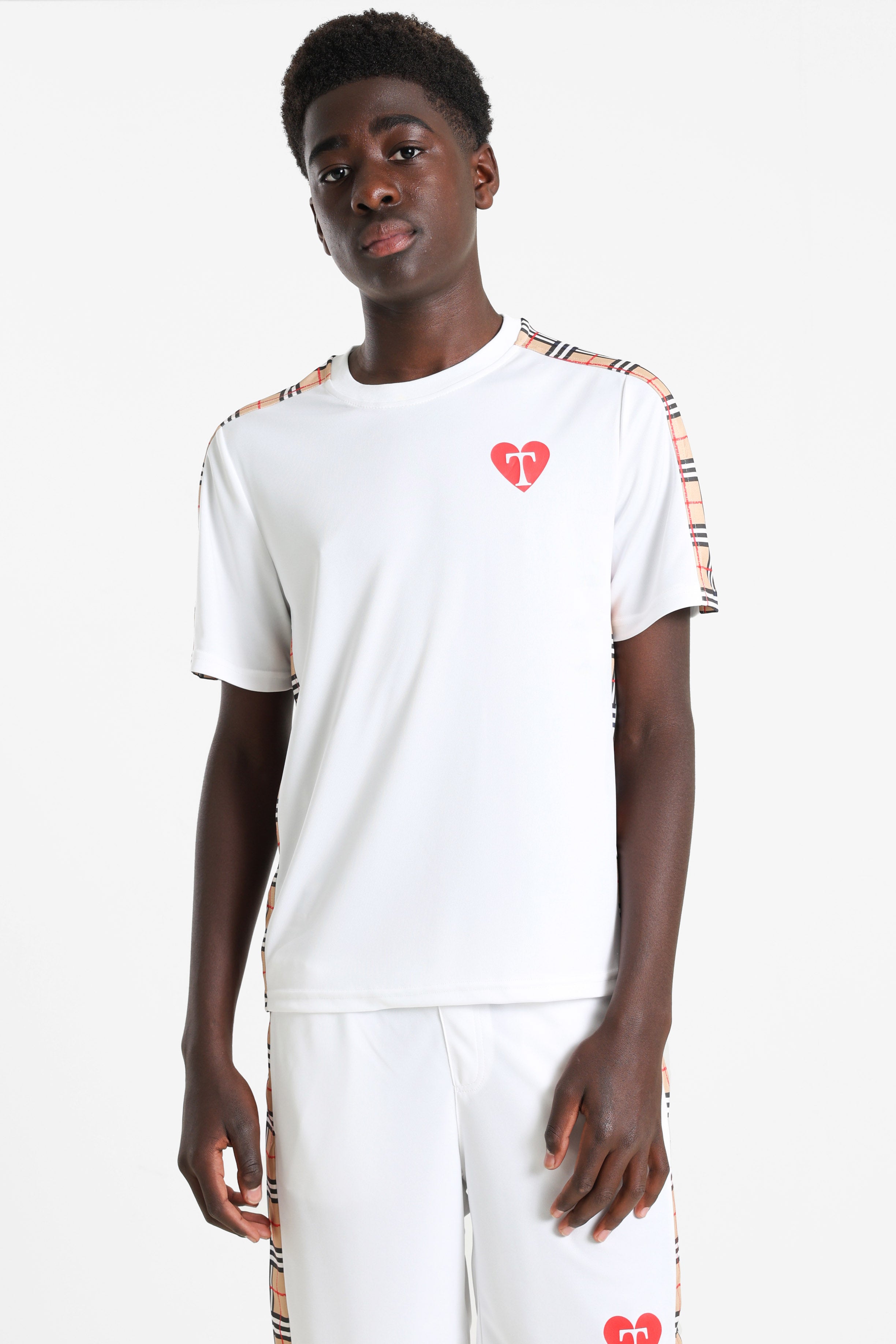 T-shirt - Bianco + Beige