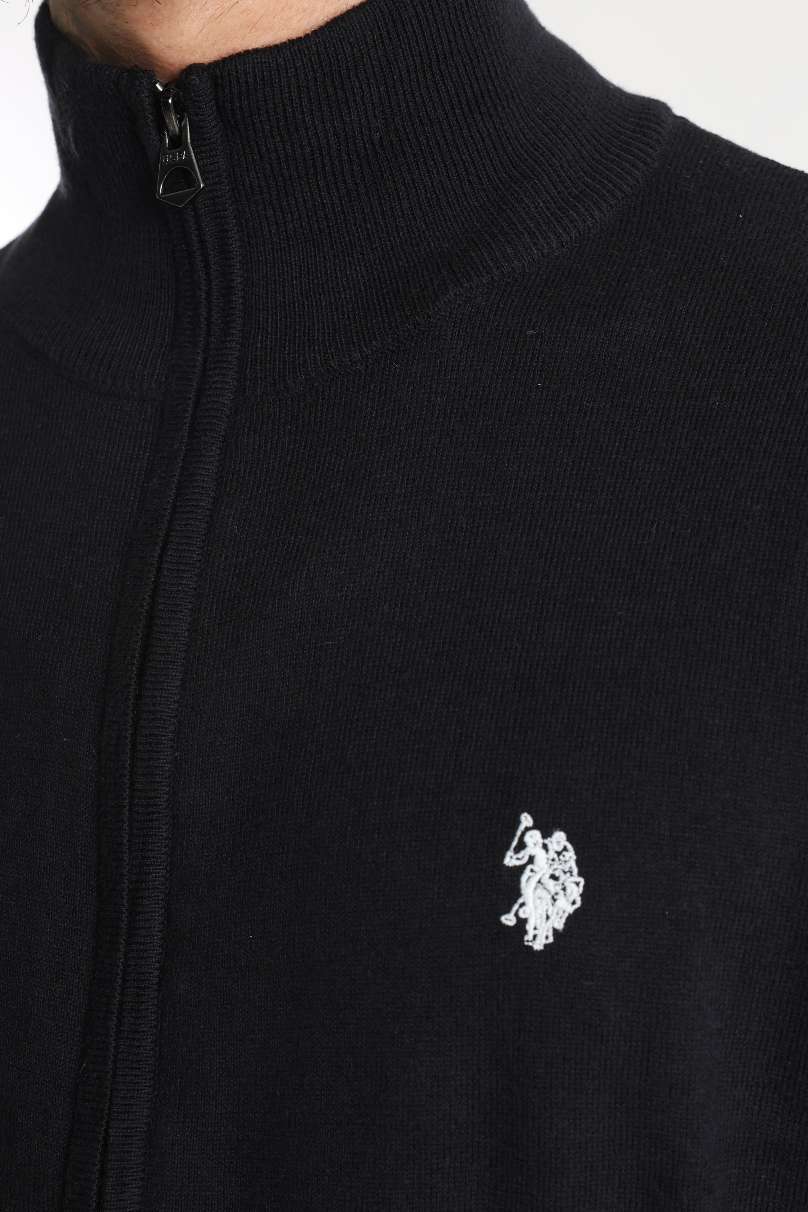 Leo jaquette en tricot fin - Black