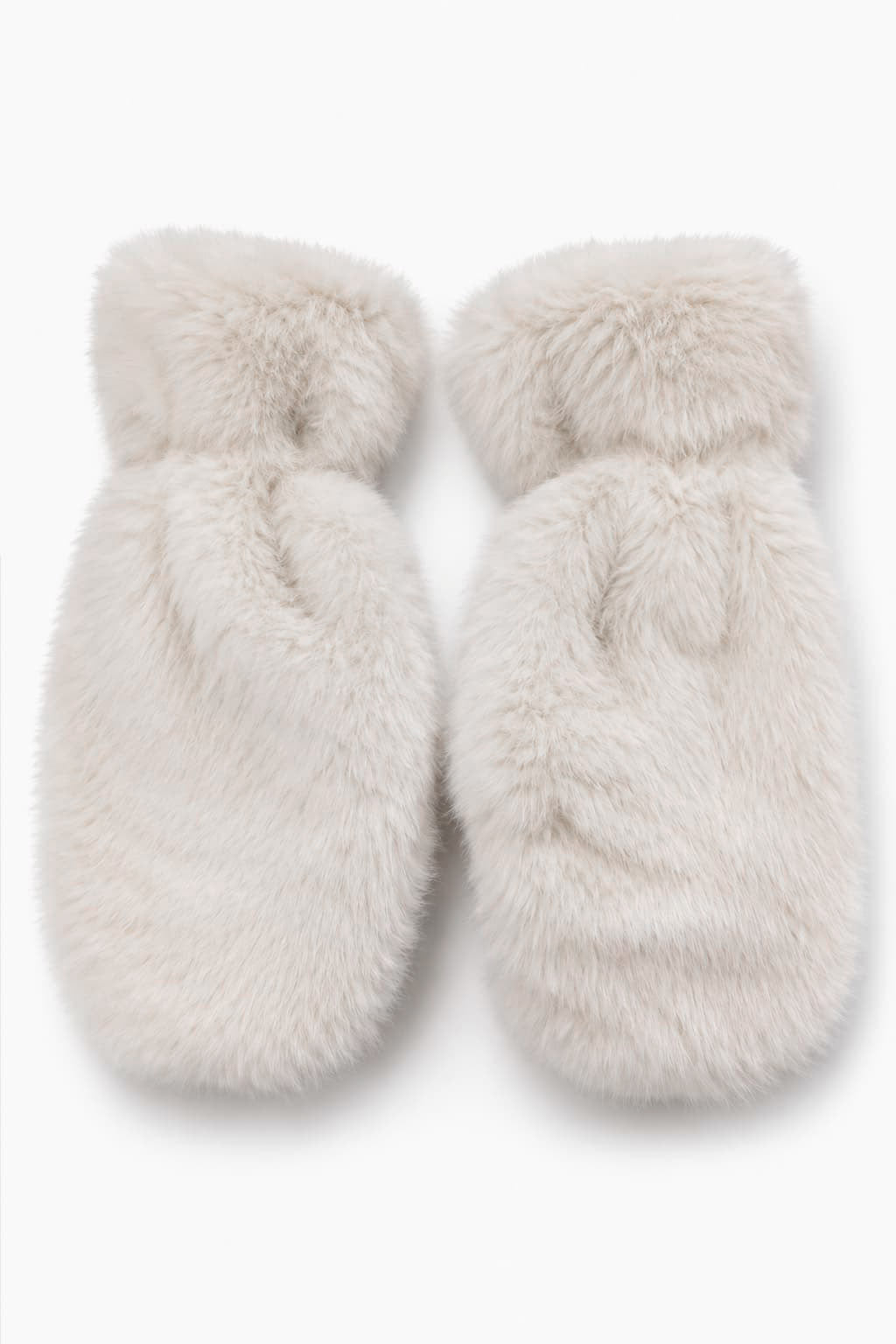 Kunstfell Fäustlinge - Offwhite