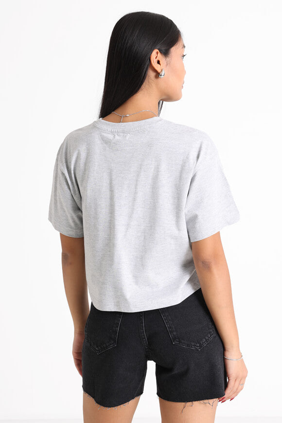 Crop T-shirt - mottled gray