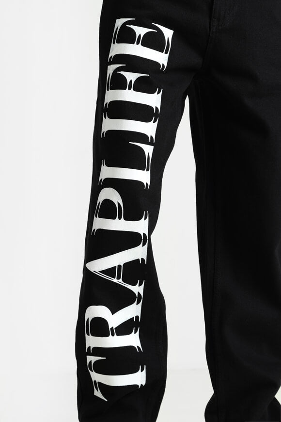 Straight Fit Jeans - Schwarz