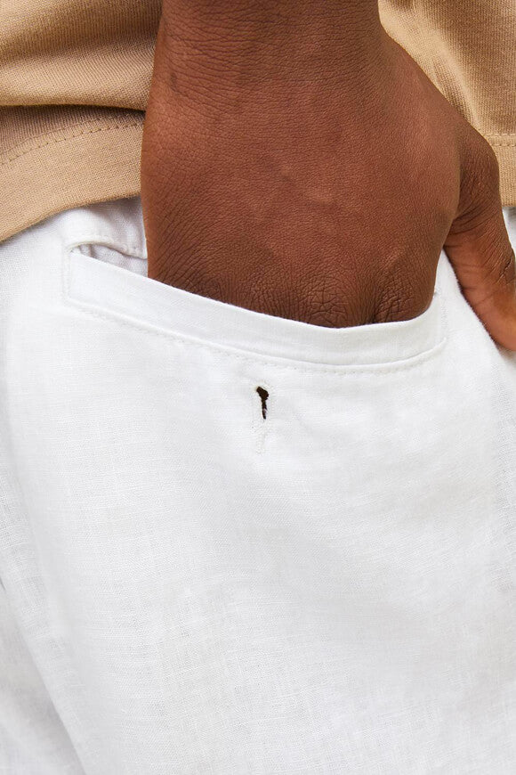 Lawrence Chino Leinenhose - Bright White